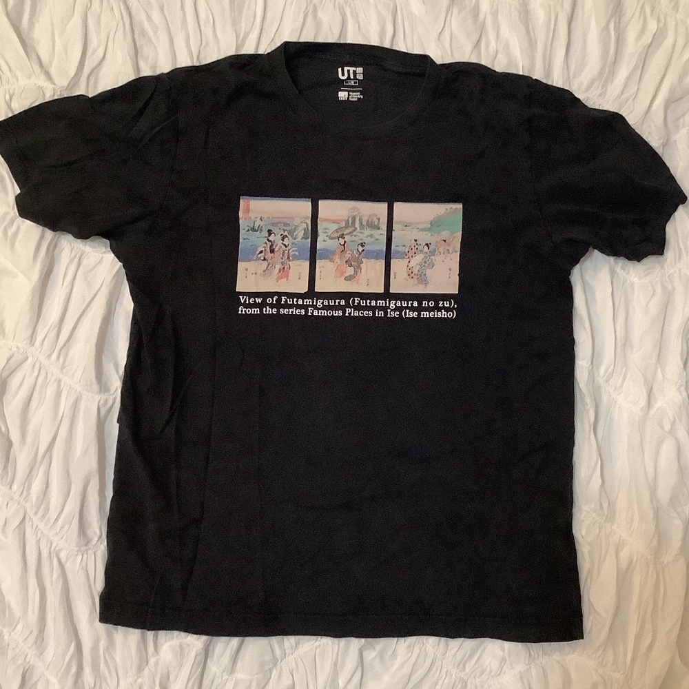 Black Japanese Art Graphic T-Shirt